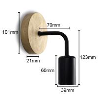 Lámpara De Pared Vintage Industrial En Madera Luz Retro Dimmable E27 Para Decoración Interior De Hogar Y Loft Instalación En Pared - details 0