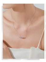 Zenyth-collar con Colgante de circón Geométrico para Mujer, anillo de Plata de Ley 925, accesorios de Boda, Conjunto de joyería de regalo - details 6