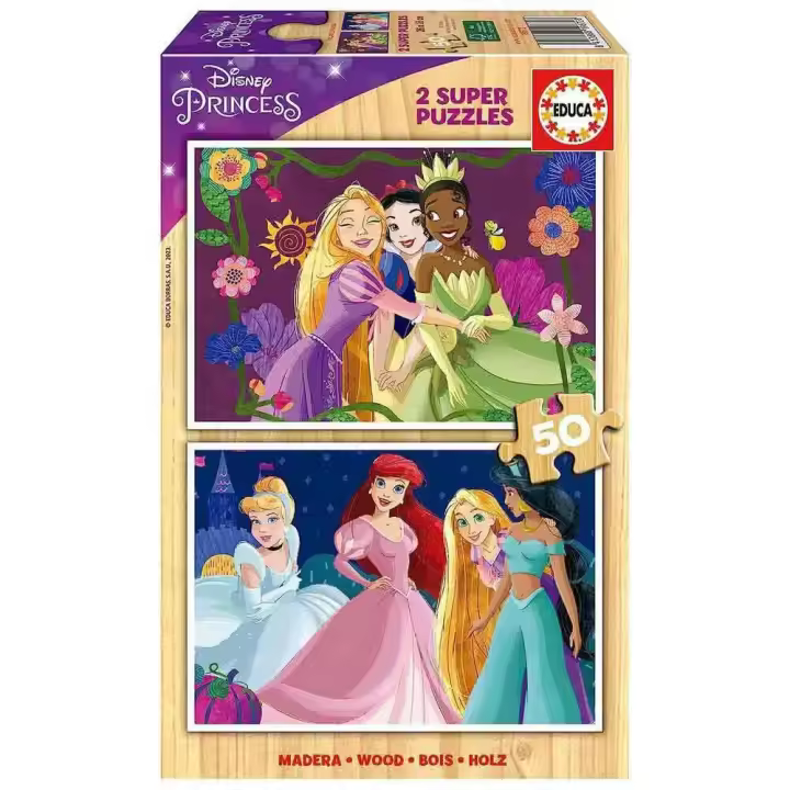 Educa Borras Puzzle De 2x50 Piezas De Las Princesas Disney - 1