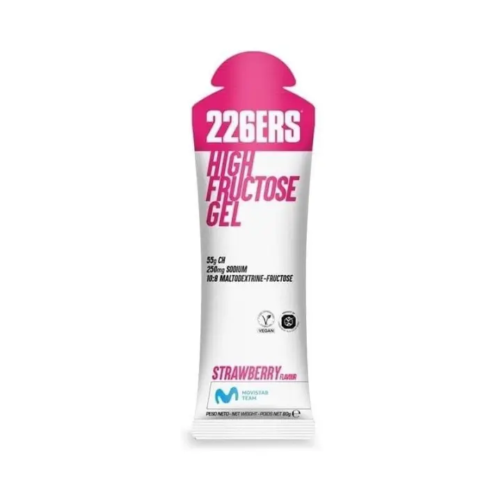 226ERS HIGH FRUCTOSE 1x GEL Gel Energético 80g Sabor Fresa  226ERS   de ciclismo para bicicleta - 1
