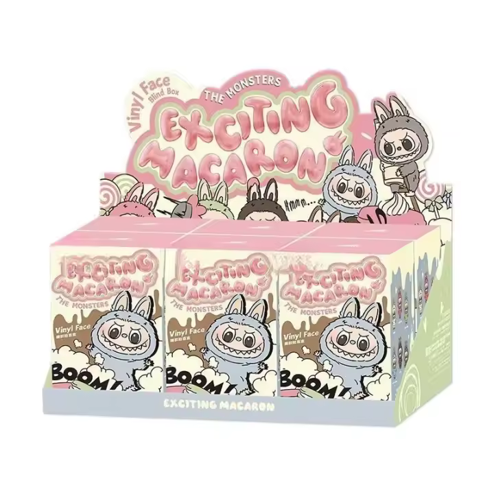 POP MART LABUBU Figura De Colección De Vinilo Macaron Serie Cara Blind Box Juguete De Peluche Colgante Para Juegos De Agua - 1