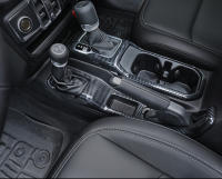 Cubierta De Decoración Para Portavasos Del Panel De Cambio De Marchas 4WD Para Jeep Wrangler JL 2018-2023 ABS Fibra De Carbono Roja Accesorios De Interior - details 0