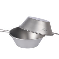 Tiartisan Tazón De Camping De Titanio 260ml Con Manija Fija Ultraligero Portátil Para Picnic Almacenamiento De Alimentos - details 3