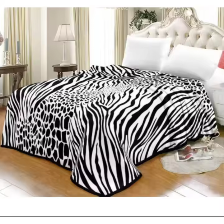 Manta Terciopelo Estampada 200x240 3 kg, para cama 135/150cm - 1