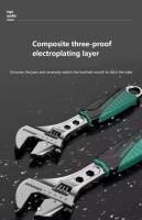 Llave De Abrazadera Ajustable GREENER Con Abertura Grande Herramientas Domésticas De Acero Cr-V Para Angulo Slidable 8-10-12-15 Pulgadas - details 5