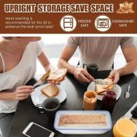 Caja De Almacenamiento De Pan De Plástico Tapa Airtight Contenedor De Alimentos Organizador De Cocina Para Panecillos Y Sandwiches - details 4