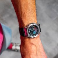 ​reloj deportivo hombre Casio G-Shock Rainbow Brick Wall GM-2100RW-1AJF JDM 200M WR 49.3 × 44.4mm Hora Mundial JDM (mercado interior japonés) - details 8