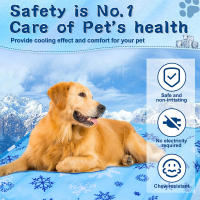 Alfombra De Enfriamiento Para Mascotas Premium Llenable De Agua Almohadilla De Hielo Que Se Enfría Instantáneamente Para Perros Y Gatos Adecuada Para Interior Y Exterior En Verano - details 2