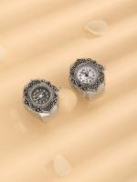 Anillo De Moda Para Hombres Y Mujeres 2pcs Diseño Multicolor De Cuarzo Negro Reloj De Pulsera Material De Acero Inoxidable - details 0