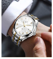 Reloj De Cuarzo Para Hombre RUIGE 2024 Correa De Acero Inoxidable Multi Funcional Impermeable Estilo Trendy Con Calendario Y Mostrador Semanal - details 7