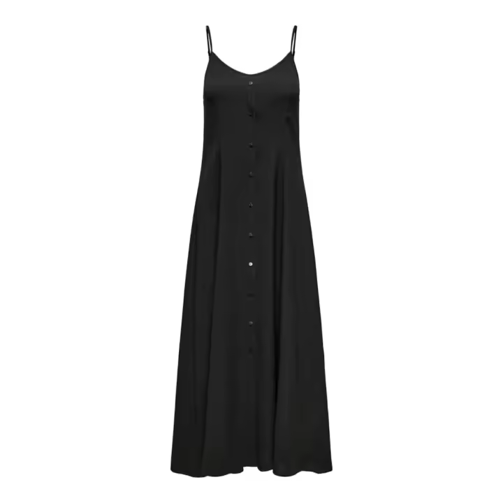 Only Nova Life Vestido Largo Gigi Color Negro - Elagante, Se Adapta A Cualquier Temporada - 1