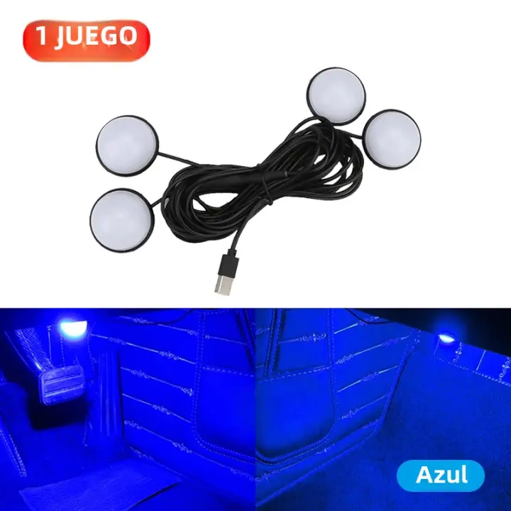 BLALION Luz Ambiental LED Para Coche Con USB Iluminación De Ambiente De Color Neón Para Decoración Del Interior Del Coche - 1