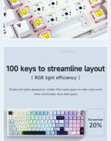 AULA F99 pro Teclado Mecánico RGB Bluetooth 2.4G Wireless Gasket 3-Modo Hot Plug PBT 8000mah Personalizable Para Gaming - details 11