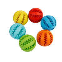 Juguete Interactivo Para Perros Pequeños Bola Elástica De Látex Para Masticar Y Limpiar Dientes Dispensador De Alimentos - details 1