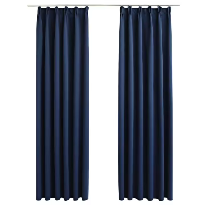 vidaXL Cortinas Opacas con Ganchos 2 Piezas 140x245 cm Casa Decoración Color Gris,  Antracita,  Taupé y mas - 1