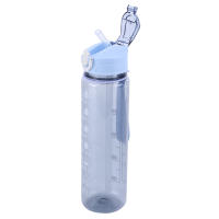 Botella Deportiva De 800ml Con Palanca Y Pajita Para Gym Y Fitness Motivacional Para Niños Y Niñas De Colores Rosa Azul Verde Morado Y Negro - details 6