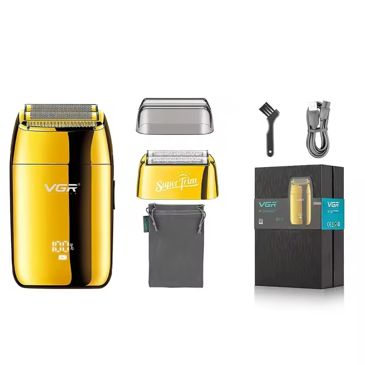 Afeitadora Eléctrica Profesional VGR Shaver Para Hombres Reciprocante Portátil Afeitadora De Barba Con Cabeza Flotante Tiempo De Uso 60 Minutos Recarga En 1.5h - 1