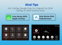 Adaptador 2en1 Wireless Android Auto Carplay Para iPhone Y Android Compatible Con Benz Audi Kia Chery Jeep Volvo Peugeot MG Porsche - details 2