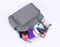 Bolsa de pañales para bebé, bolso de viaje impermeable para mamá, bolsos de hombro para cochecito de mamá - details 3