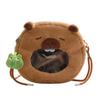 Mochila De Peluche Capybara Kawaii Moda Muñeco Peluche Bolsa Infantil Mochila De Hombro Mini Bolsa Para Regalos Para Novia - details 11