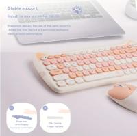 Cute Cat Shaped Wireless Keyboard and Mouse Set, 84-Key 2.4GHz Optical Mouse, Portable ABS Design, Non-Rechargeable AAA Battery, PC Compatible - details 5