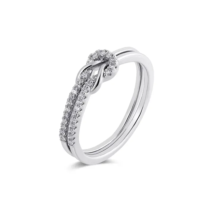 Anillos De Novia De Lujo Con Zirconia Para Parejas Estilo Geométrico Y Nótes Simples Anillo De Compromiso Para Bodas Joyería Accesorios Brillantes Y Elegantes Para Hombres Y Mujeres - 1
