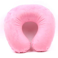 Almohada De Viaje En Forma De U Soporte Cervical Inflable Portátil De Peluche Corto Esencial Para Descansar En La Oficina Y Dormir - details 10