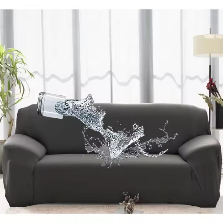 Cubierta Elástica De Sofá De Color Sólido Para Sala De Estar Cubierta De Esquina L Gruesa Necesita Comprar 2 PCS Para Sofá L - 1