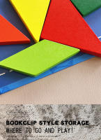 Rompecabezas 3D Magnético Geométrico Tangram Tablero De Madera Educativo Para Niños Juegos Montessori Desarrollo Cerebral - details 21