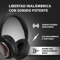 TEISCHE 7236 Auriculares inalámbricos de Bluetooth Cascos auriculares de diadema supraaurales wireless over-ear Cascos auriculares bluetooth de diadema con cancelación de ruido Cascos de sonido estéreo y bajo potente con larga duración - details 3