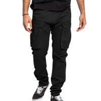 Pantalones De Cargo Para Hombre Talla Grande Color Sólido Con Bolsillos Multisectoriales Estilo Casual Primavera Verano - details 2