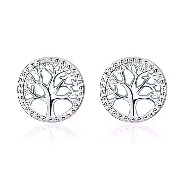 Pendientes para mujer,Árbol DE LA Vida, Plata de Ley 925,Regalos originales para Mujer - 1