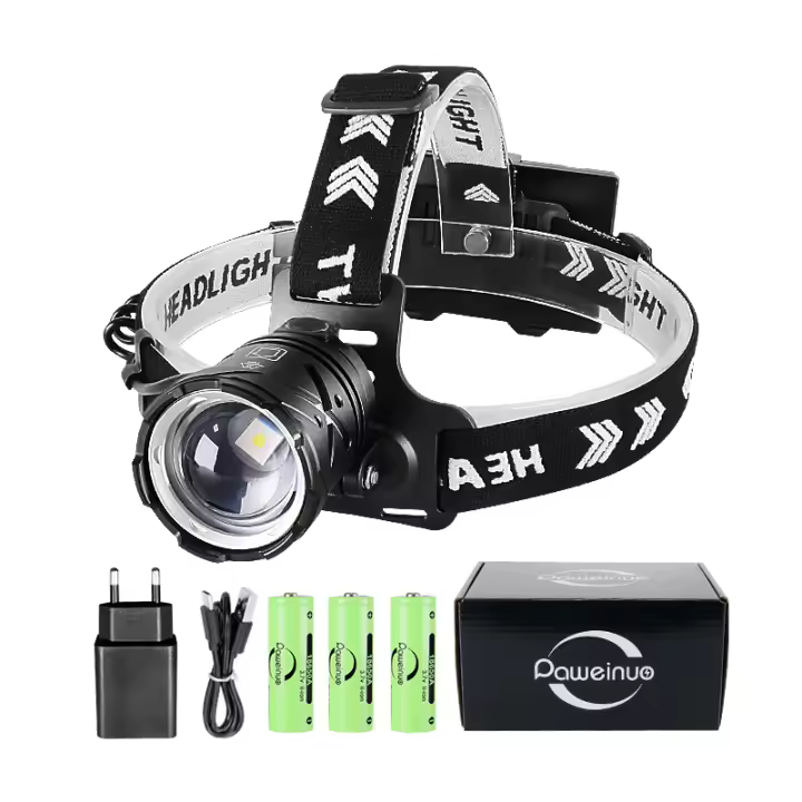 Linterna Frontal De Correo 9000000LM 600W Ultra Potente Recargable Tipo C LED Para Pesca Y Camping Luz De Buceo Resistente Al Agua - 1