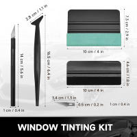 Kit De Herramientas Para Película De Coche 14 Piezas Herramienta De Espátula De Goma Para Vinilo Y Tintado De Ventanas De Vehículo Accesorios De Empaque Para Automóviles - details 1