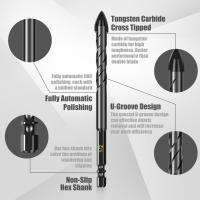 Juego De Brocas Hexagonales Para Azulejos Porcelana Vidrio Espejo Kit De Brocas Multifuncionales Para Metal Trabajo Con Carburo De Titanio - details 36