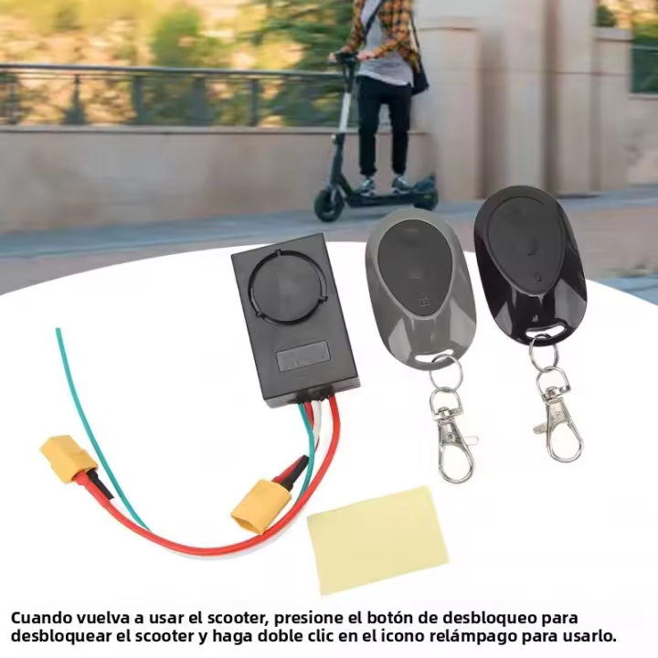 Alarma Antirrobo 115dB Para NINEBOT MAX G30 Scooter Eléctrico Con 2 Control Remoto Para Bicicleta Eléctrica Interface XT60 36-55V - 1