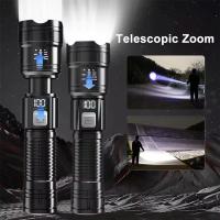 Linterna Táctica LED De Alta Potencia 100000LM Recargable USB Para Camping Pesca Emergencia Con Luz De Mostrador Y Zoom - details 1