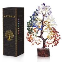 1PC Árbol De Cristal De Gemas Naturales Decoración Para Escritorio De Oficina Y Hogar Base De Madera Miniatura Para Sala De Estar - details 0