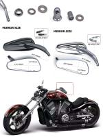 Espejos Retrovisores Traseros Para Motocicleta De Alta Calidad En Aluminio Para Harley Davidson Sportster Iron 883 Street Glide Para Conducción - details 0