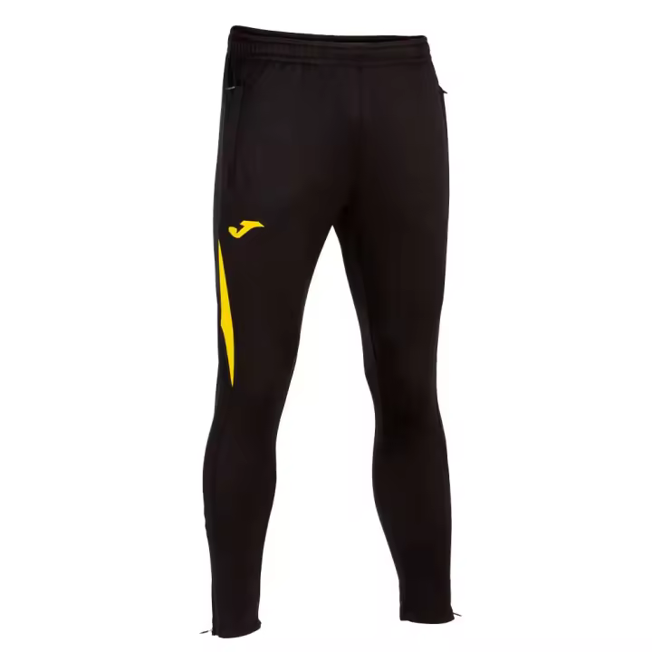 Joma HOMBRE pantalon largo  Hombre CHAMPIONSHIP VII POLIESTER NEGRO AMARILLO DEPORTE ROPA DEPORTIVA BOLSILLOS CREMALLERA - 1