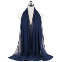 Nueva Elegante Bufanda De Mujer 2023 Modesta En Chiffón Sólido Tamaño Grande Abrazadora Para Cabeza Y Cuello Protección Solar Estilo Fashion - details 25