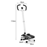 Stepper de balanceo, entrenador de fitness, step lateral con manillar, bicicleta estática, pantalla LCD, acero - details 0