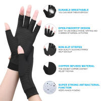 Guantes De Compresión De Cobre Para Artritis Mejora El Alivio Del Dolor De La Articulación Y Alivia Las Doloridas En El Síndrome Del Túnel Carpiano Guantes De Compresión De Cobre Para Mujer Talla Grande - details 17