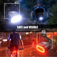 Luz de Cabeza y Cola de Bicicleta LED Impermeable Equipo de Illuminación Nocturna para Bicicleta de Montaña Luz Advertente de Luminidad - details 3
