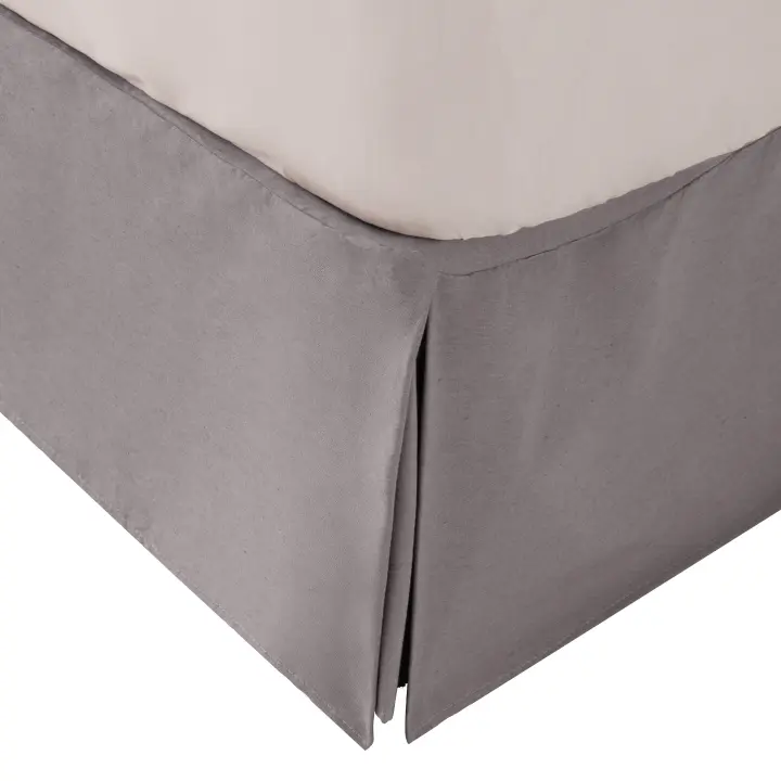 GAMUSI - Cubre Canapé Liso Alto 30cm Algodón Poliéster. Faldón somier con volante de fuelle inglés. Todas las medidas de cama - 1