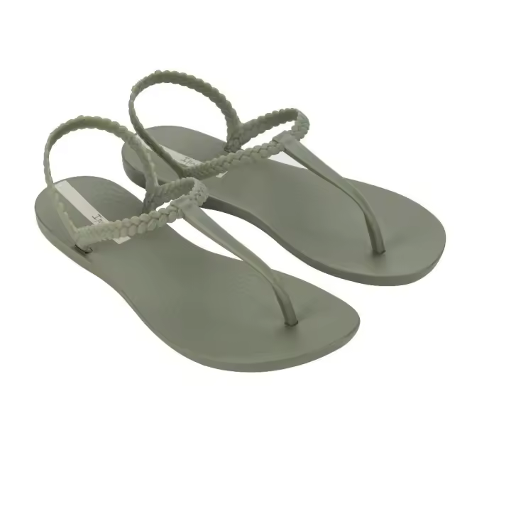 PISCINA IPANEMA 27085 CLASS BASIC Chancla mujer tipo sandalia de dedo, tiras con trenzado en color verde, cierre mediante hebilla. Fabricada con materiales reciclados. - 1