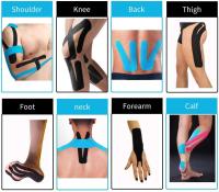 Cinta De Kinesiología Para Gimnasio Y Fitness Adhesiva Elástica Transpirable De Algodón Alivio Del Dolor Muscular Y Lesiones Rodilla Boxeo - details 11