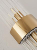 Lámpara De Pared Moderna En Oro/Black Con Cristal Y Acero Inoxidable LED Para Sala De Estar Dormitorio Fondo De Camilla Decoración De Pared - details 6