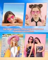 Gafas De Forma Corazón Sin Montura Para Niñas Estilo Princesa Para Fotobooth Tangas Transparentes De Colores Caramelo Para Fiestas Favoritos - details 3