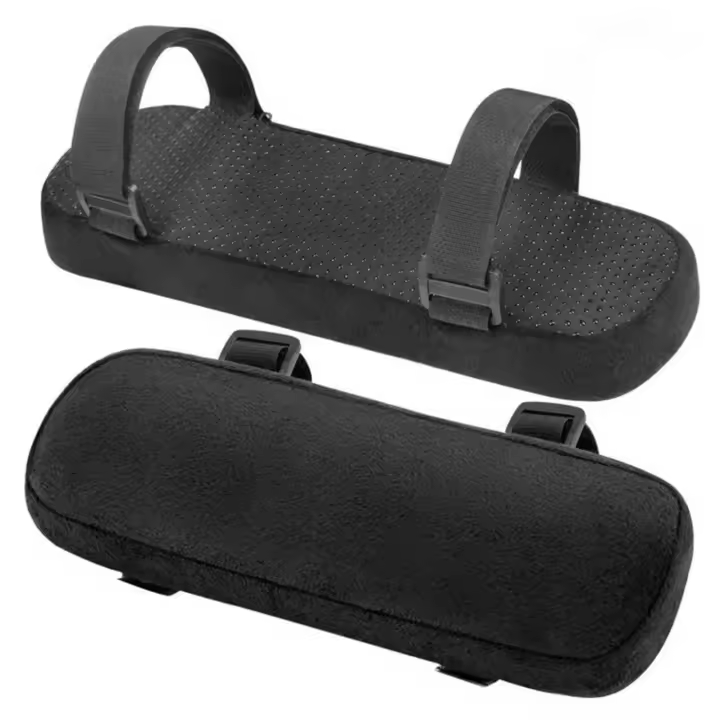 2 Pcs Almohadillas De Brazos Para Silla De Oficina PU Esponja Suave Cubierta De Repuesto Para Silla De Escritorio Y Juego Soporte De Codo Desmontable Y Lavable - 1